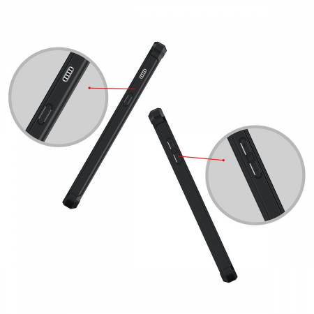 Husa Samsung Galaxy A8 2018, Hybrid Antisoc, carcasa spate PC transparenta cu cadru, Negru [2]