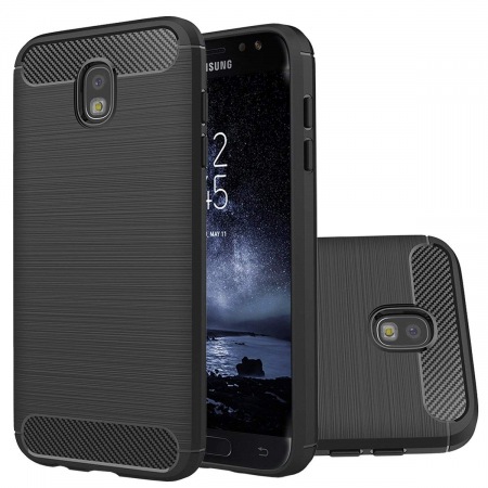 Husa Samsung Galaxy J7 2017, Slim Armor Carbon, carcasa spate Antisoc, Negru [3]