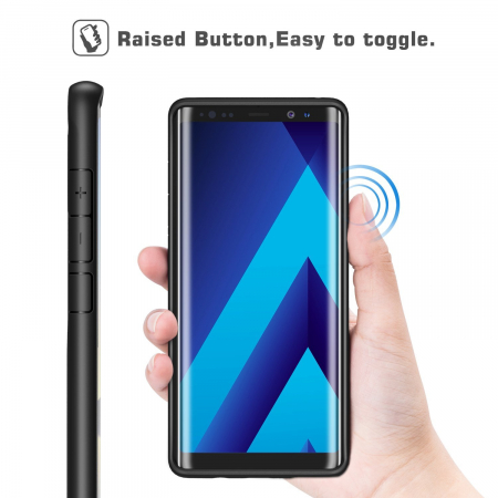 Husa Samsung Galaxy Note 8, Hybrid Antisoc, carcasa spate, slim, hardcase, Negru [3]