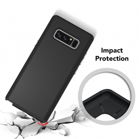 Husa Samsung Galaxy Note 8, Hybrid Slim, carcasa spate Antisoc, Negru [1]