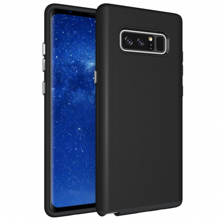Husa Samsung Galaxy Note 8, Hybrid Slim, carcasa spate Antisoc, Negru [0]