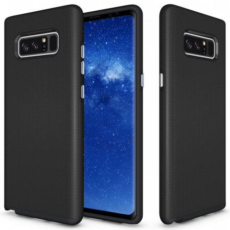 Husa Samsung Galaxy Note 8, Hybrid Slim, carcasa spate Antisoc, Negru [2]