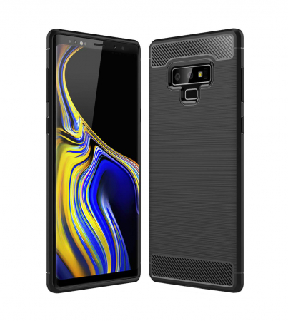 Husa Samsung Galaxy Note 9, Slim Armor Carbon, carcasa spate Antisoc, Negru [0]