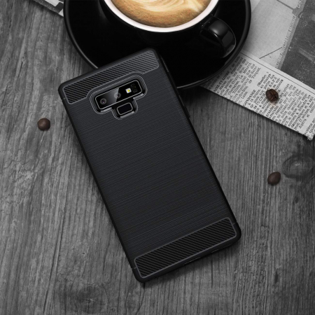 Husa Samsung Galaxy Note 9, Slim Armor Carbon, carcasa spate Antisoc, Negru [2]