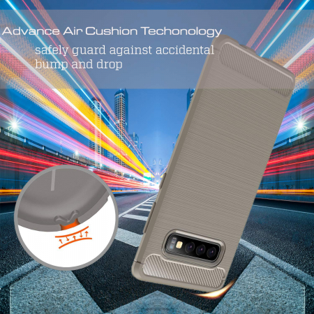 Husa Samsung Galaxy S10, Slim Armor Carbon, carcasa spate Antisoc, Gri [1]