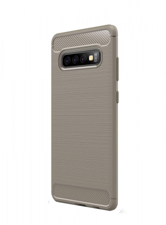 Huse Samsung Galaxy S10 - Husa Samsung Galaxy S10, Slim Armor Carbon, carcasa spate Antisoc, Gri