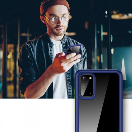 Husa Samsung Galaxy S20, MobileSmart , Hybrid ultra slim, carcasa spate Antisoc, hardcase, Blue [3]