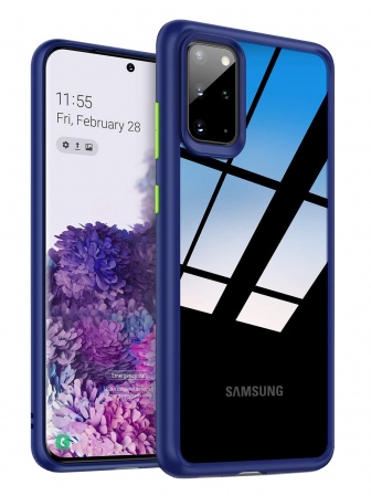 Huse Samsung Galaxy S20 Plus - Husa Samsung Galaxy S20 PLUS, MobileSmart , Hybrid ultra slim, carcasa spate Antisoc, hardcase, Blue