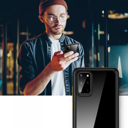 Husa Samsung Galaxy S20 PLUS, MobileSmart , Hybrid ultra slim, carcasa spate Antisoc, hardcase, Negru [3]