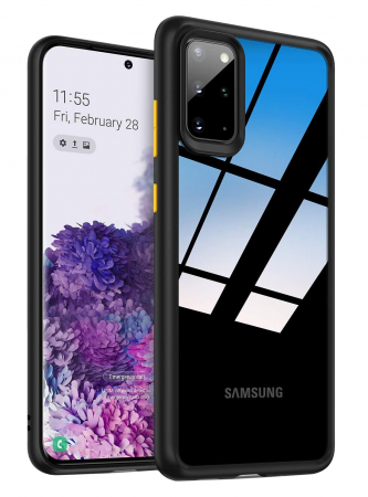 Mobilesmart - Husa Samsung Galaxy S20 PLUS, MobileSmart , Hybrid ultra slim, carcasa spate Antisoc, hardcase, Negru