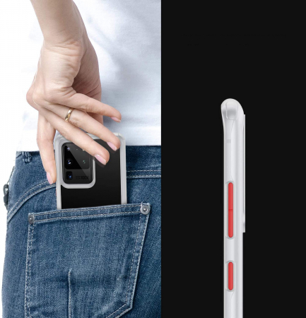 Husa Samsung Galaxy S20 ULTRA, MobileSmart , Hybrid ultra slim, carcasa spate Antisoc, hardcase, Alb [5]