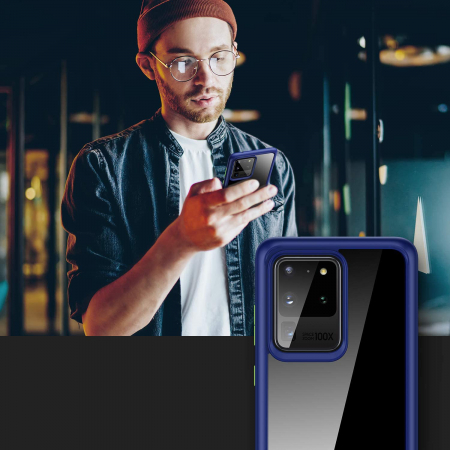 Husa Samsung Galaxy S20 ULTRA, MobileSmart , Hybrid ultra slim, carcasa spate Antisoc, hardcase, Blue [4]