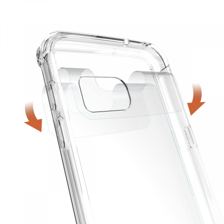 Husa Samsung Galaxy S7, Hybrid Antisoc, carcasa spate PC transparenta cu cadru, Transparent [1]