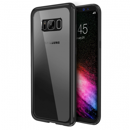 Husa Samsung Galaxy S8 PLUS, Hybrid Antisoc, carcasa spate PC cu cadru, hardcase, Negru [0]