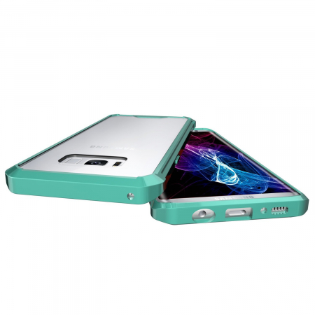 Husa Samsung Galaxy S8 PLUS, Hybrid Antisoc, carcasa spate PC transparenta cu cadru, Verde [3]