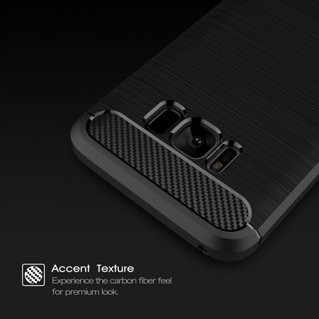 Husa Samsung Galaxy S8 PLUS, Slim Armor Carbon, carcasa spate Antisoc, Negru [2]