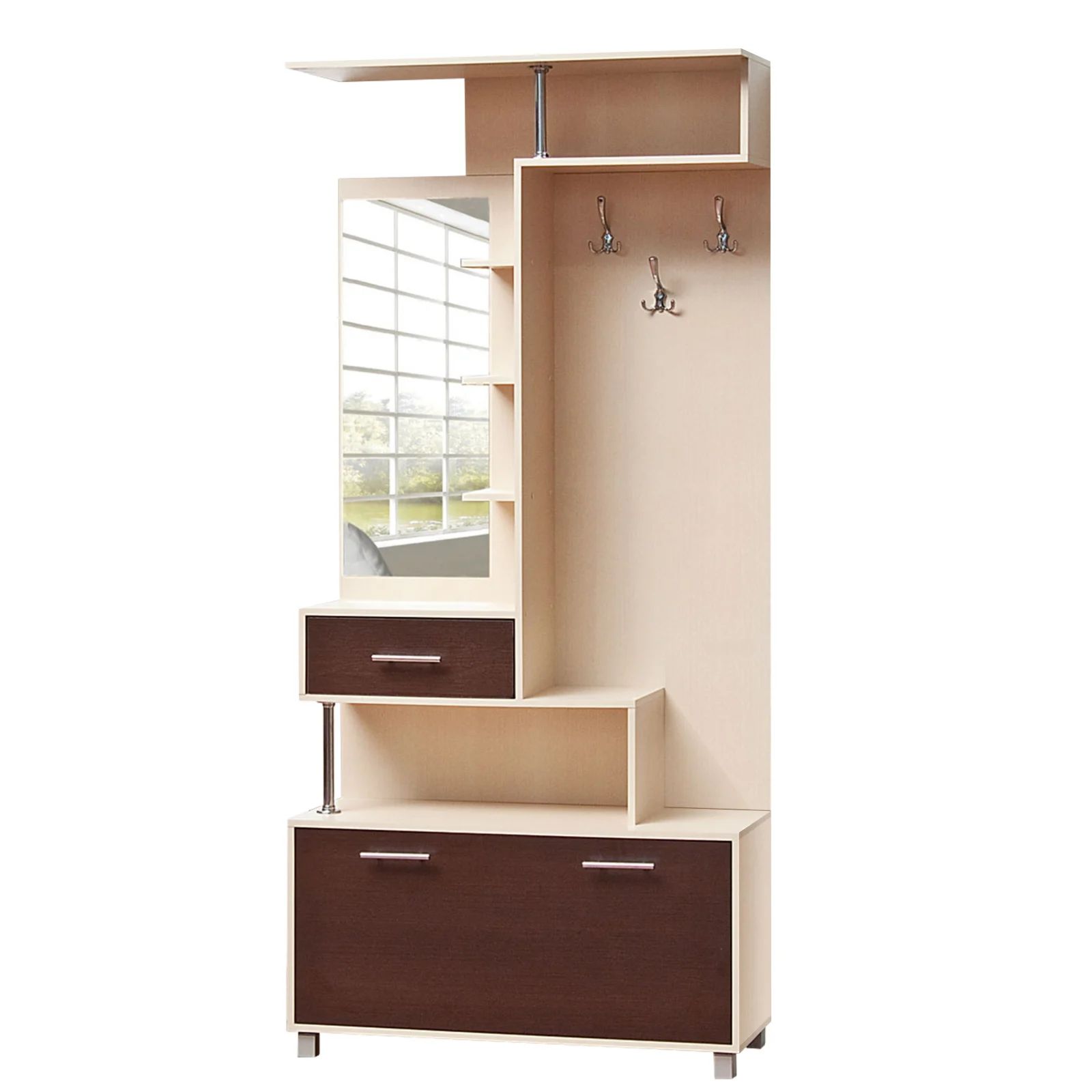 Cuier Roma, 100x40x215 cm, Wenge/Kiruna [2]