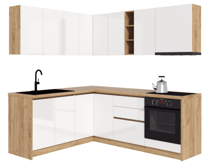 Bucătărie Chelsea Colț V1 Alb [2]