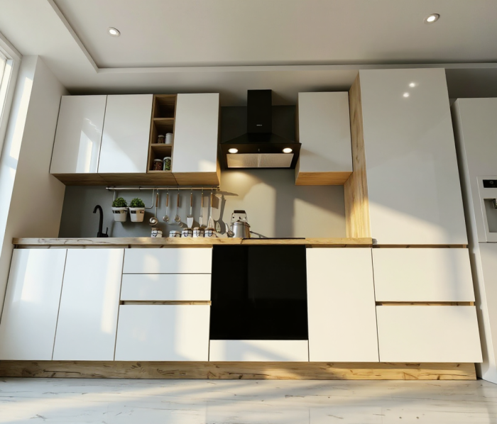 Bucătărie Chelsea Stejar K003 Alb 300x60x215 cm [9]