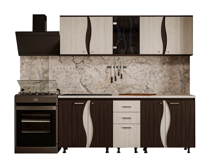 Bucătărie CIP 3S C1 Wenge Alb Hacienda [4]