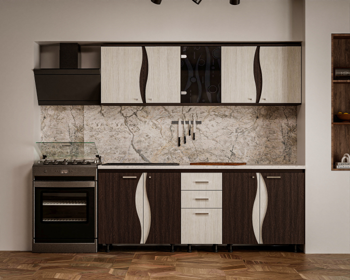 Bucătărie CIP 3S C1 Wenge Alb Hacienda [7]