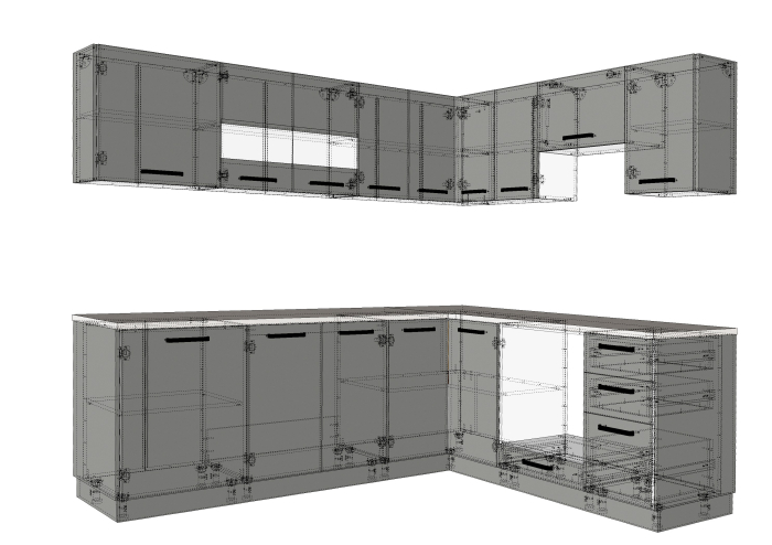Bucatarie Daria colt V2 Alb lucios [7]