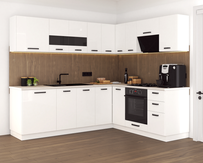 Bucatarie Daria colt V2 Alb lucios [8]