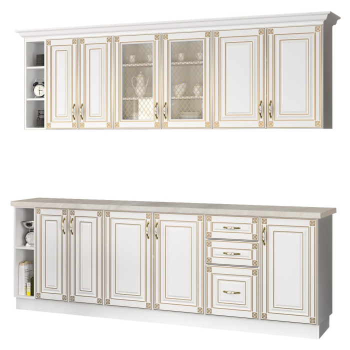 Bucatarie Imperia Ms Alb 2.4m MDF [2]