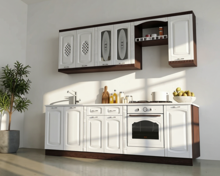 Bucătărie Katiusa RO MDF Wenge Alb 2,6 m [4]