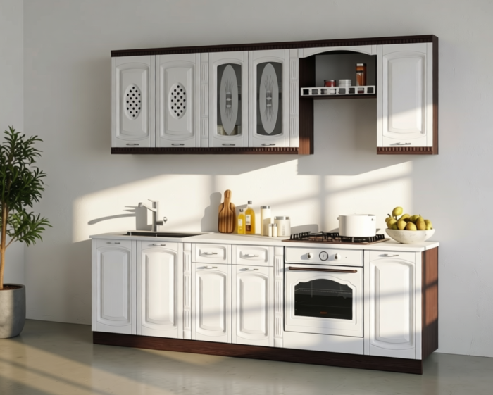 Bucătărie Katiusa RO MDF Wenge Alb 2,6 m [3]