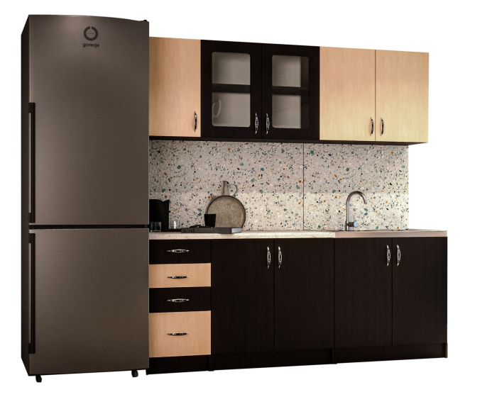 Bucatarie Mira Ro 2.0m, Wenge + Mesteacan [5]