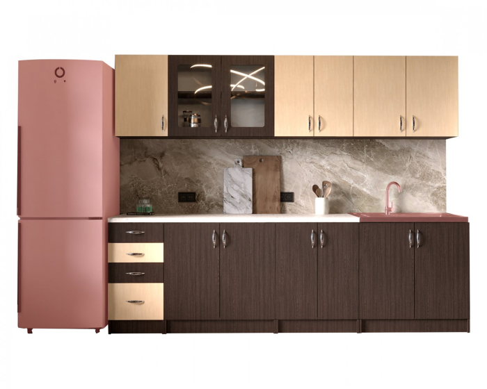 Bucatarie Mira Ro 2.6m, Wenge + Mesteacan [8]