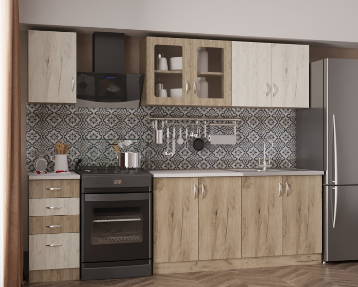 Bucatarie Mira Ro, 200x60x200 cm, K001 + K002 [4]