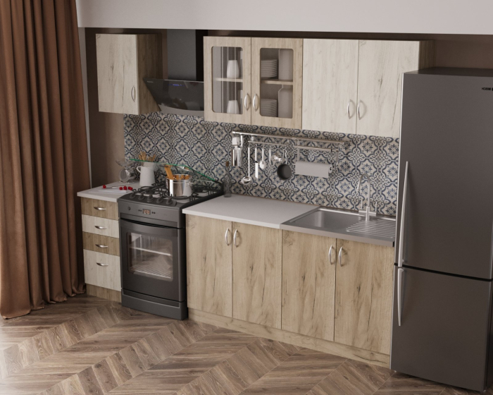 Bucatarie Mira Ro, 200x60x200 cm, K001 + K002 [3]