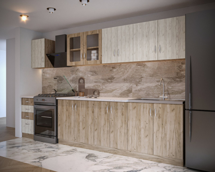 Bucatarie Mira Ro, 260x60x200 cm, K001 + K002 [2]