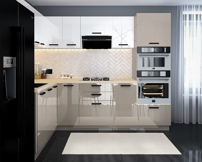 Bucatarie Petra Colt V1 Alb+Cappuccino [3]