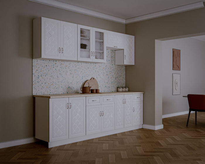 Bucatarie Reina Mdf 2.6m Alb [3]