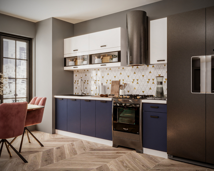 Bucătărie Tehno New MDF Ultramarin 2 m [4]