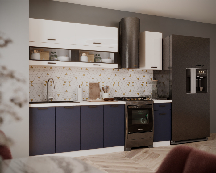 Bucătărie Tehno New MDF Ultramarin 2 m [2]