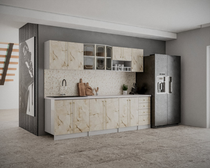 Bucatarie Victoria, 260 x 32 / 60 x 200 cm, Marmura [2]