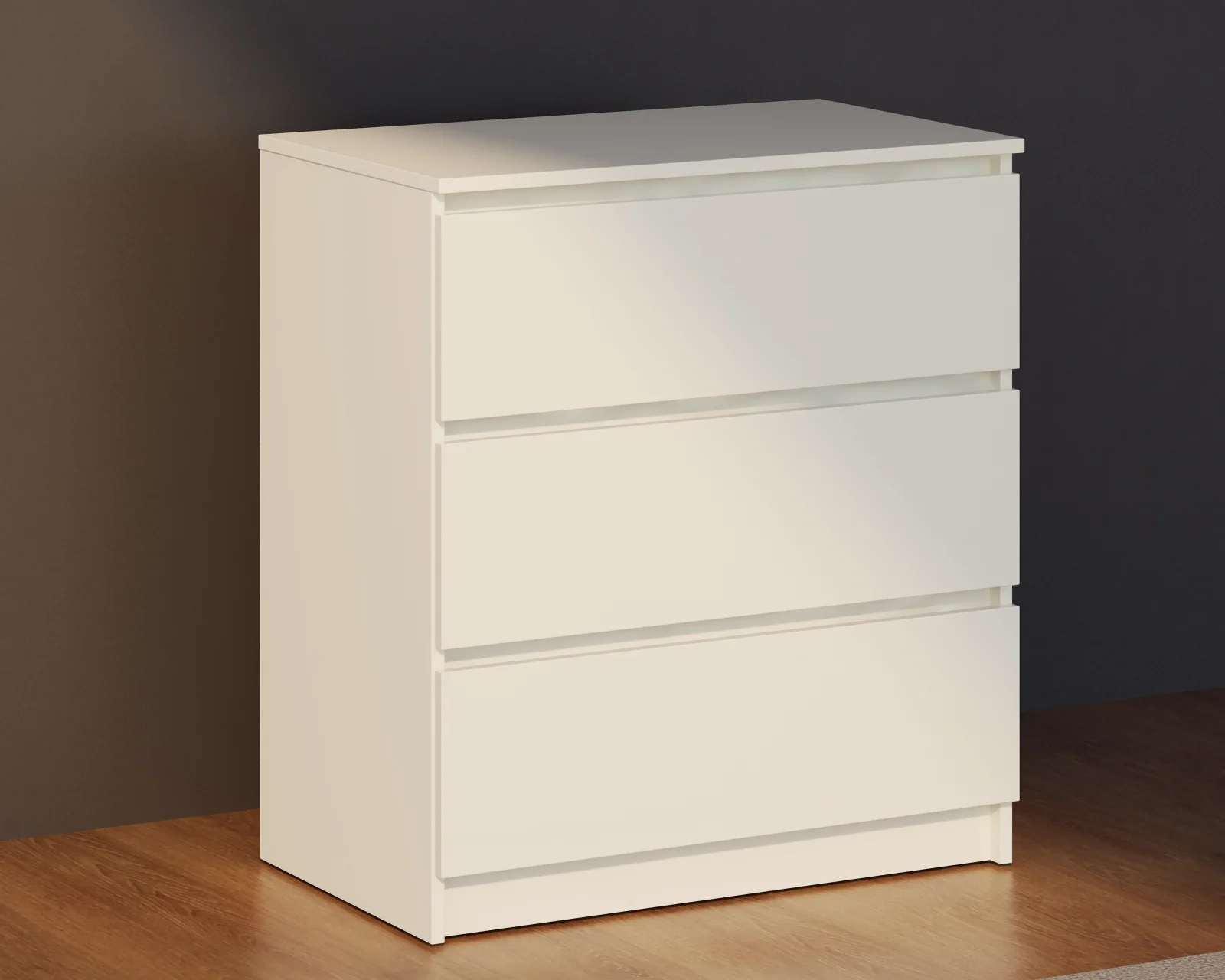 Comoda Aria 3 sertare Alb 70x40x77 cm [6]