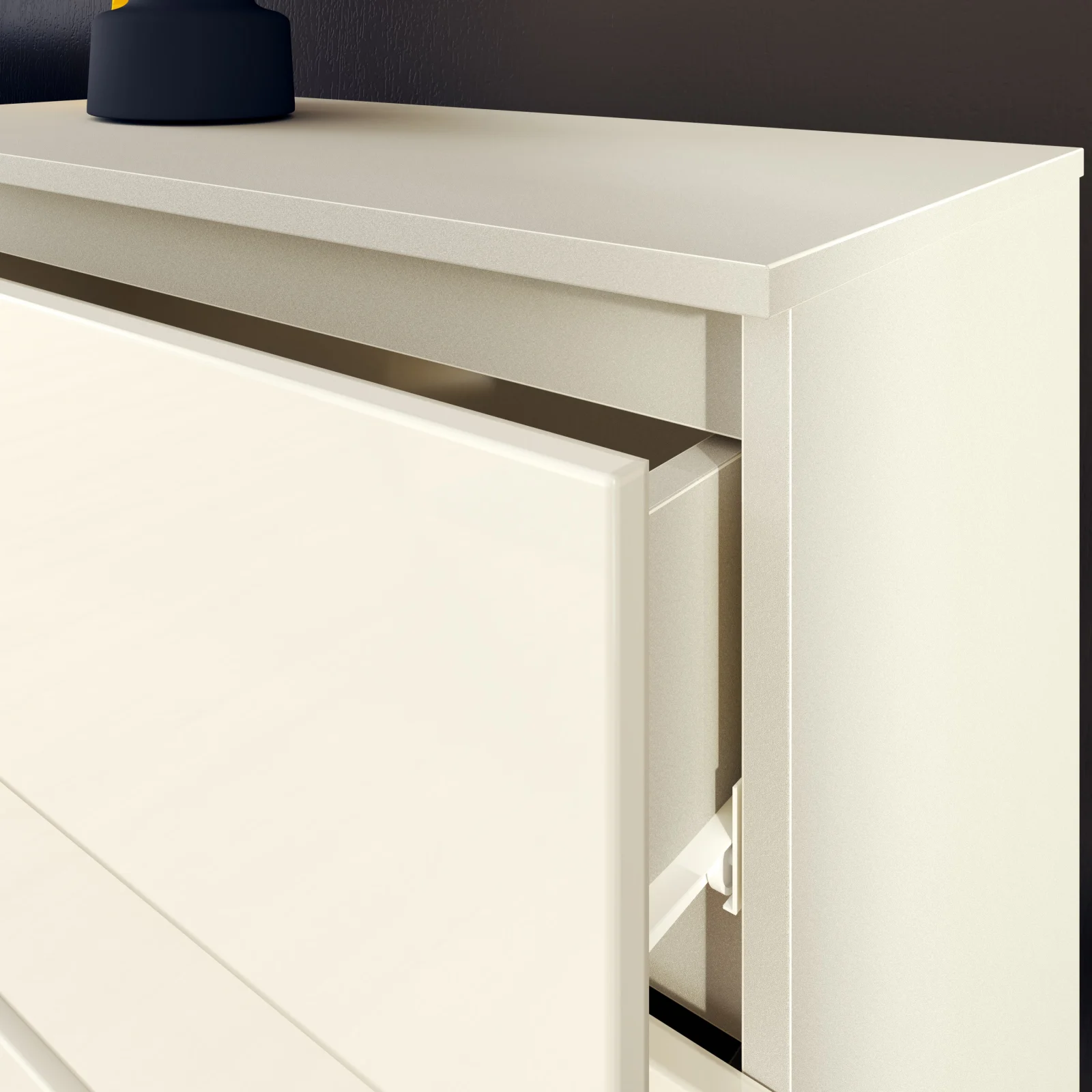 Comoda Aria 5 sertare Alb 70x40x112 cm [5]