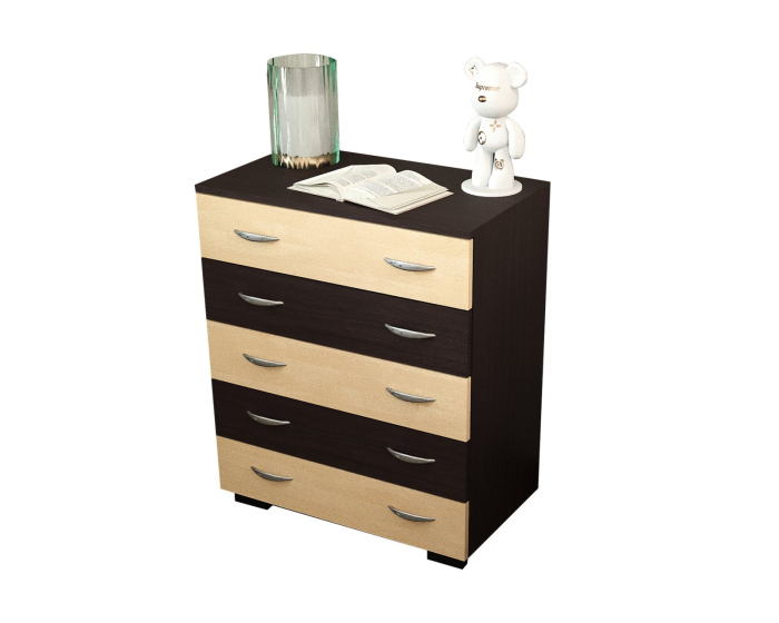 Comoda Florina 5 Sertare Wenge + Mesteacan [5]