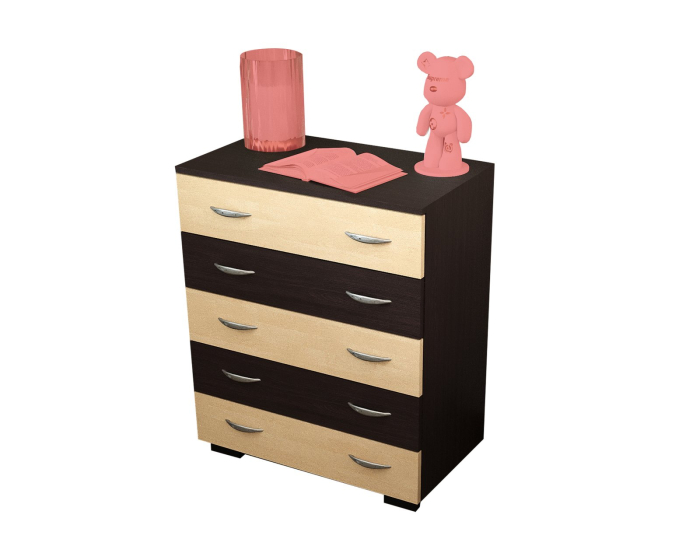 Comoda Florina 5 Sertare Wenge + Mesteacan [8]