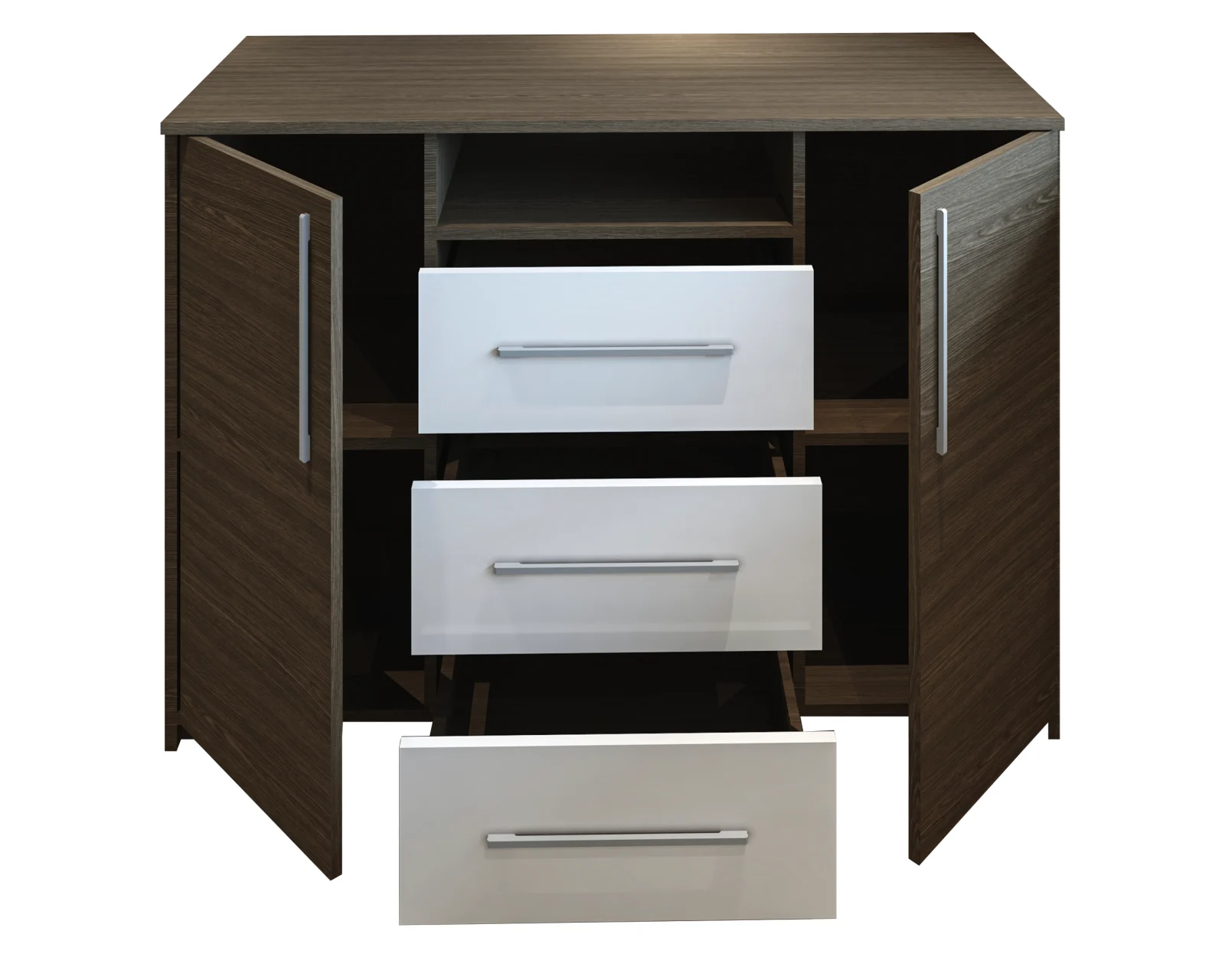 Comoda Maya Wenge Acril Alb 120x45x86 cm [6]