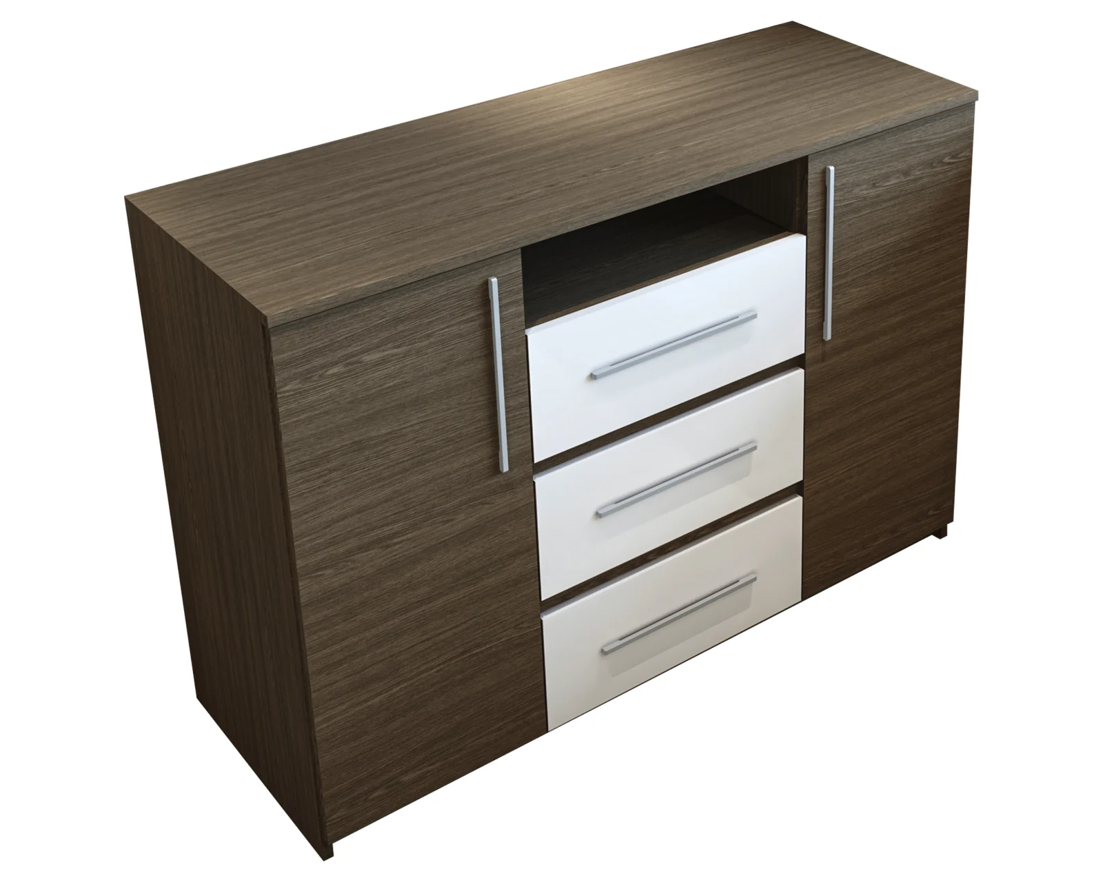 Comoda Maya Wenge Acril Alb 120x45x86 cm [5]