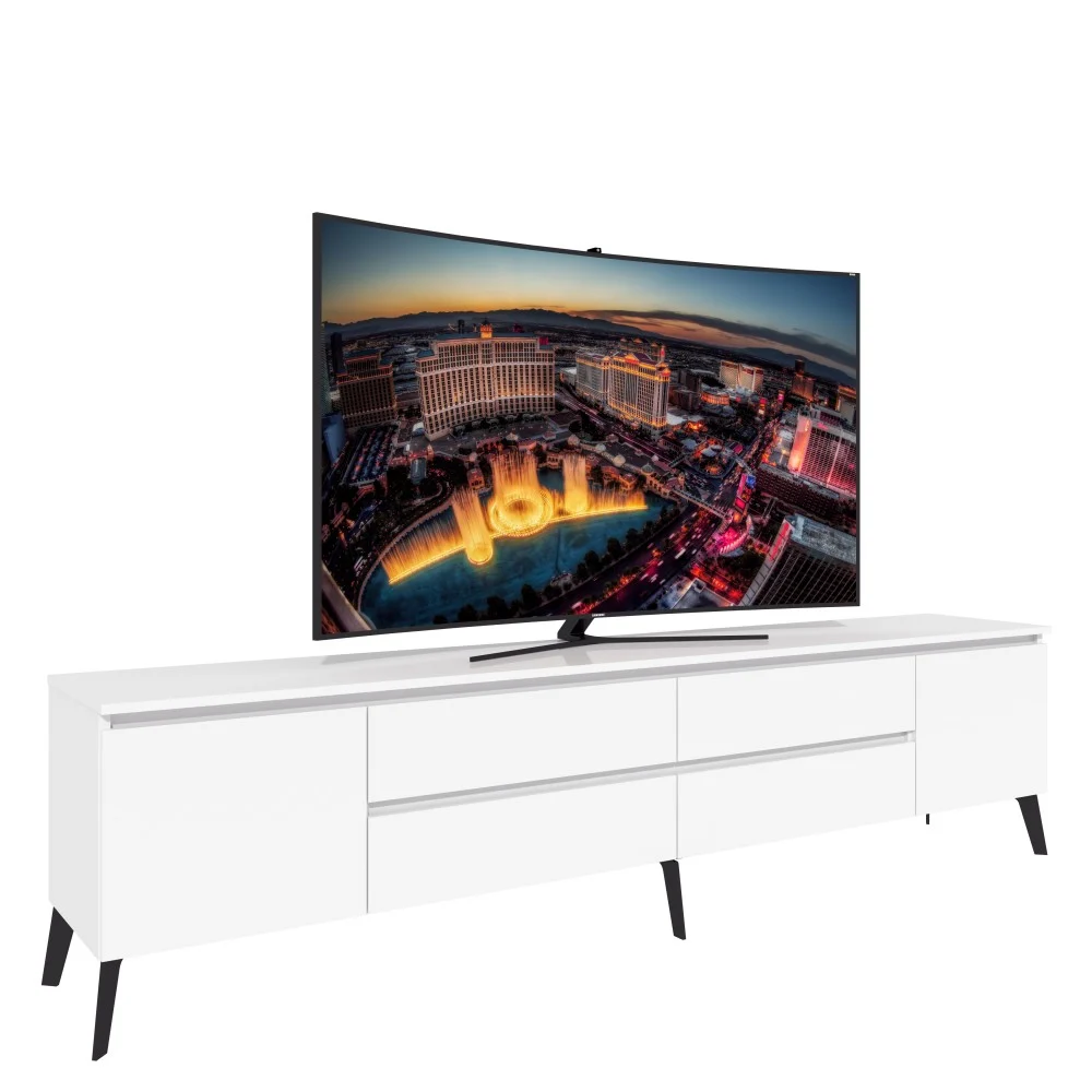 Comoda Mira Alb Acril 220x40x55 cm [5]