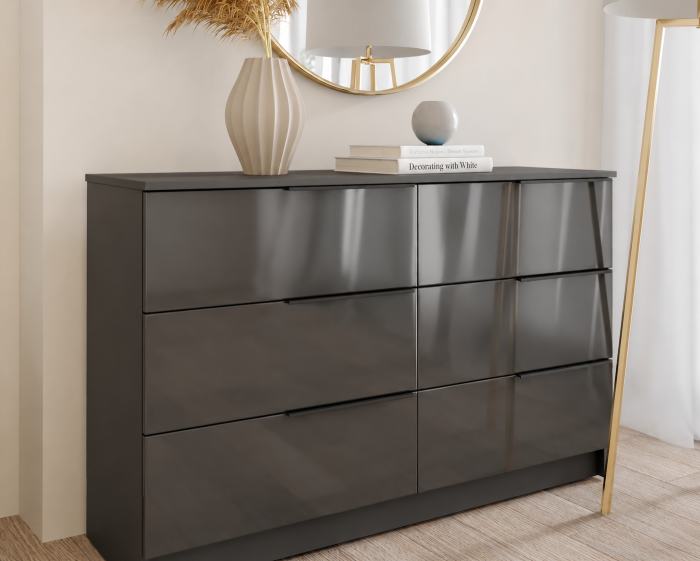 Comoda Prestige 6S Acril Antracit 120x40x77cm [3]