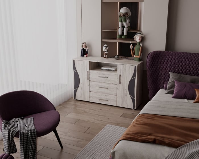 Comoda Selina Stejar K001 [3]