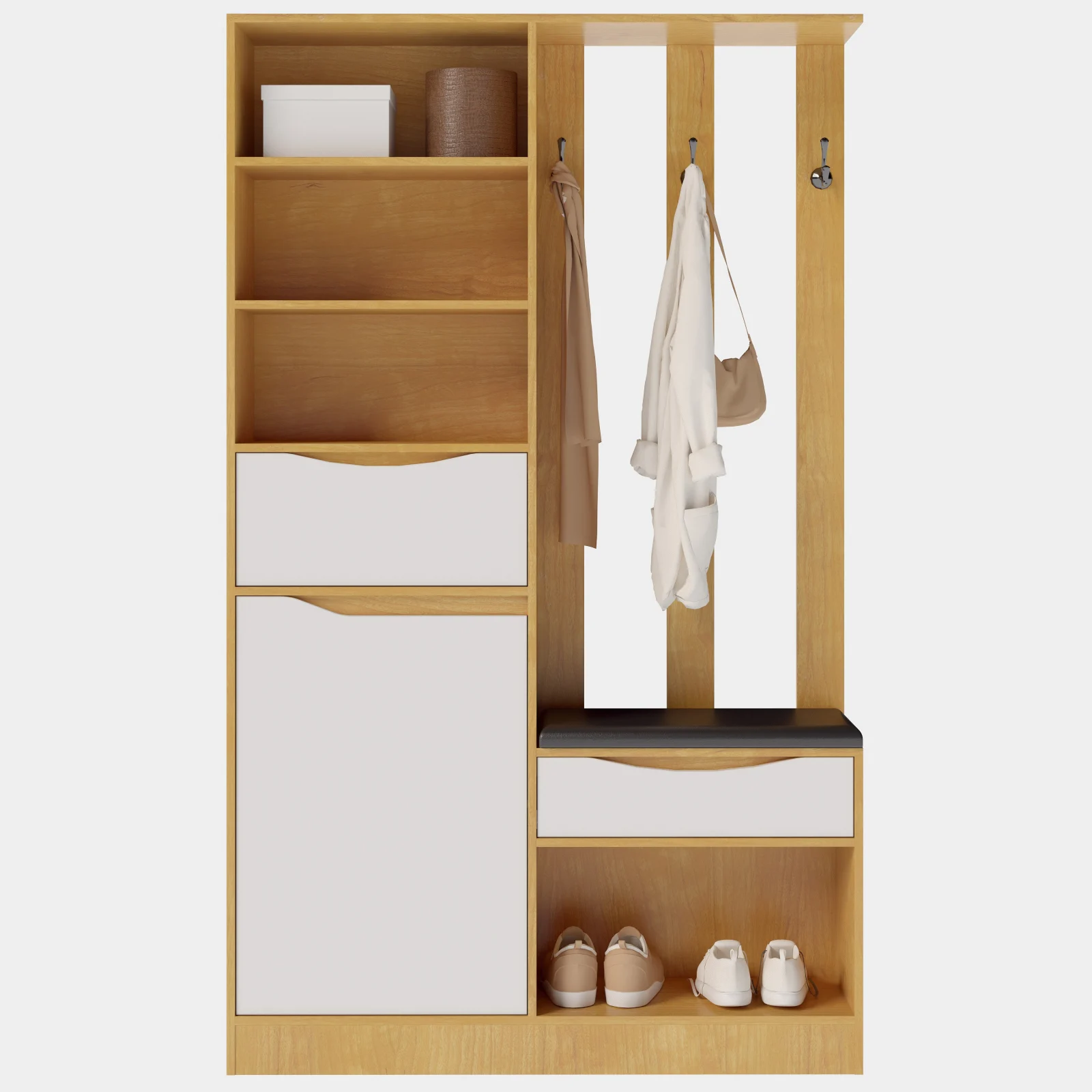 Cuier Luxor Cires/Alb 120x30x200 cm [7]